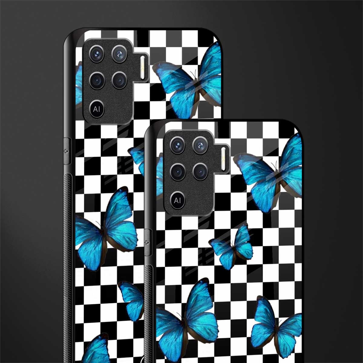 gimme butterflies glass case for oppo f19 pro image-2