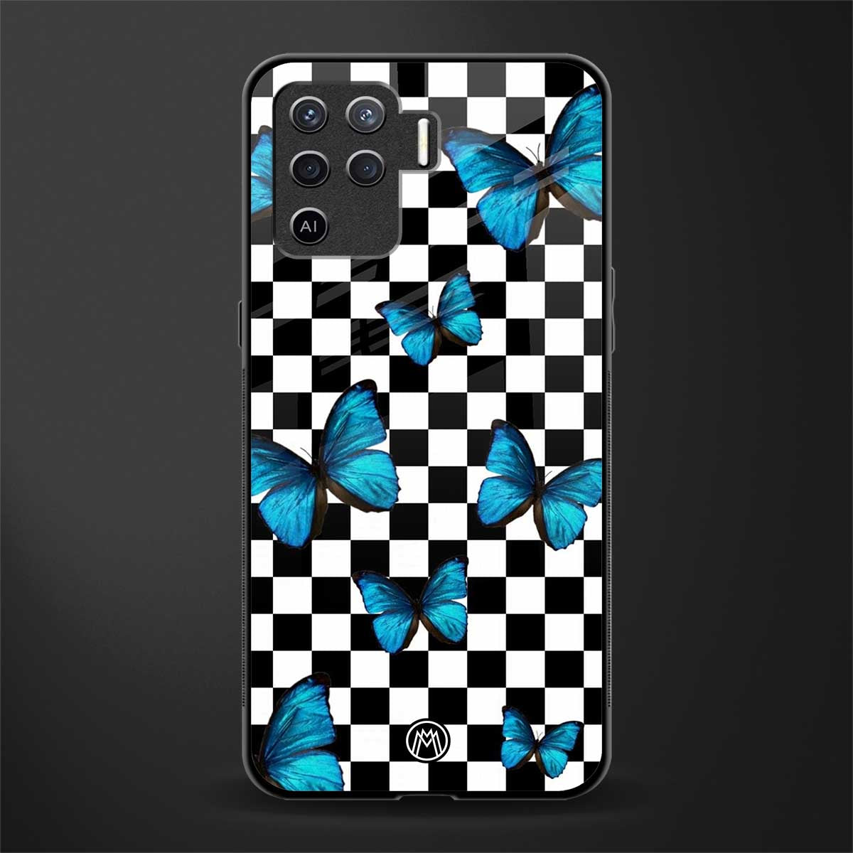 gimme butterflies glass case for oppo f19 pro image