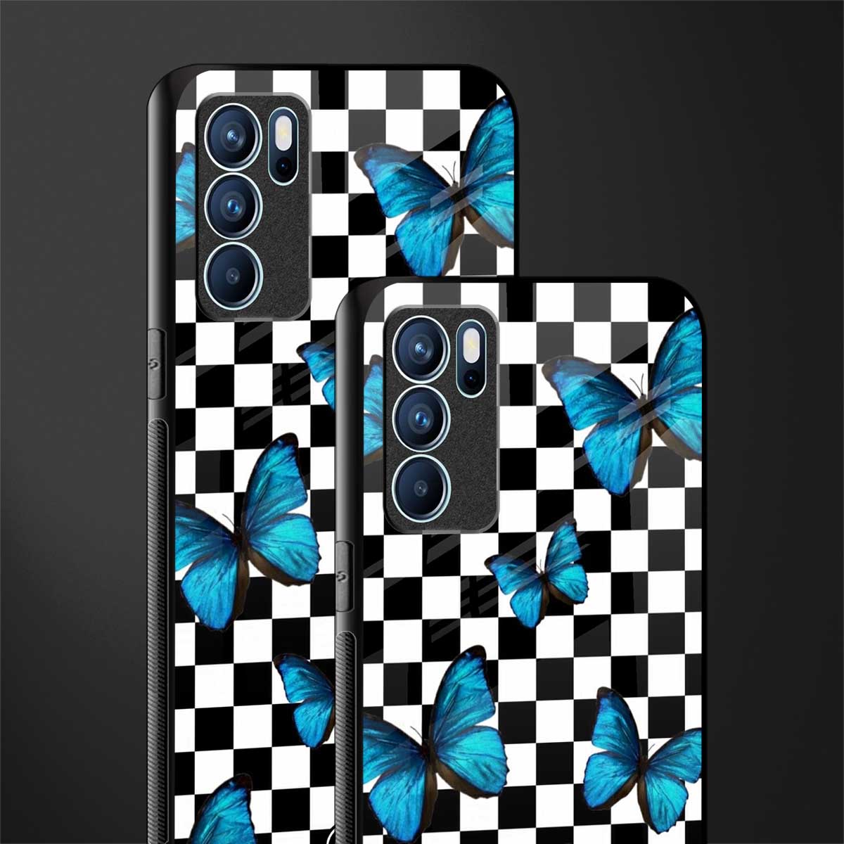 gimme butterflies glass case for oppo reno6 5g image-2