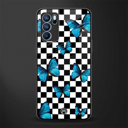 gimme butterflies glass case for oppo reno6 5g image