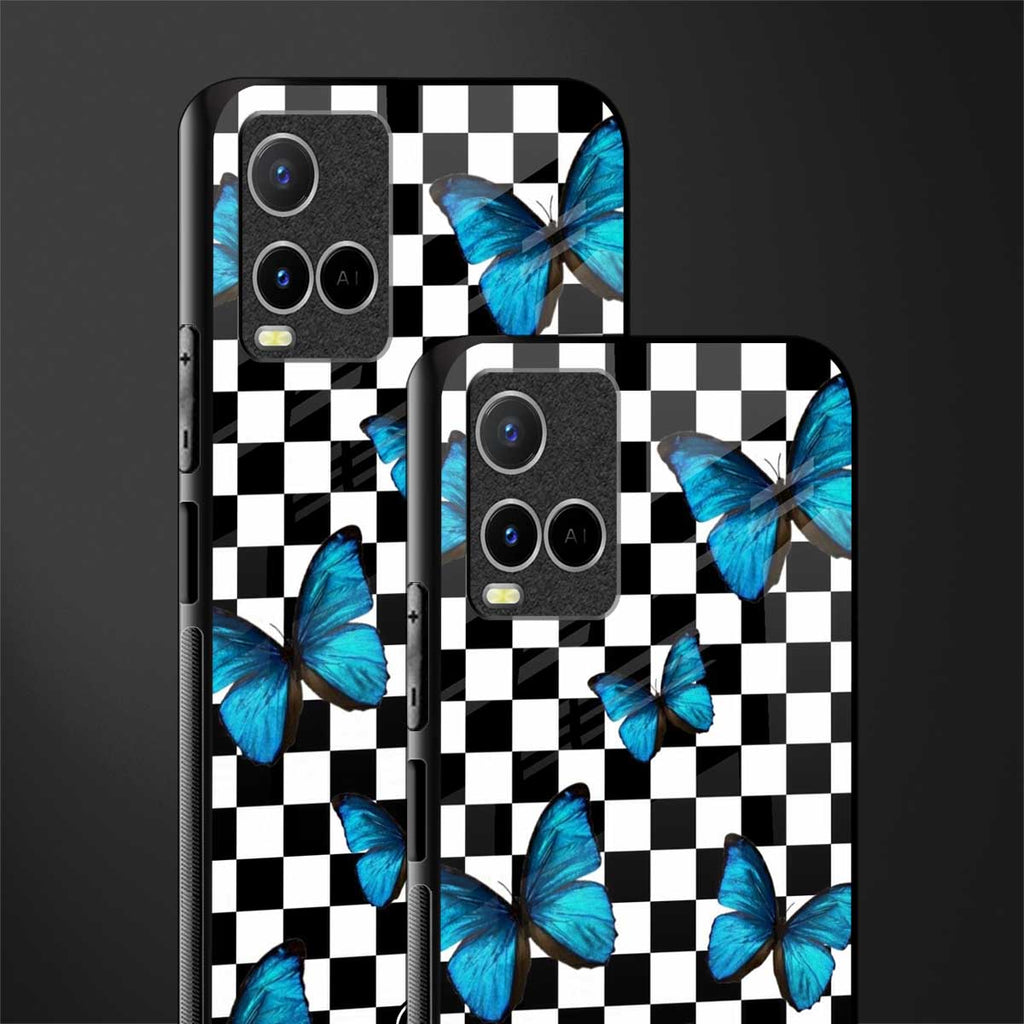 gimme butterflies glass case for vivo y21t image-2