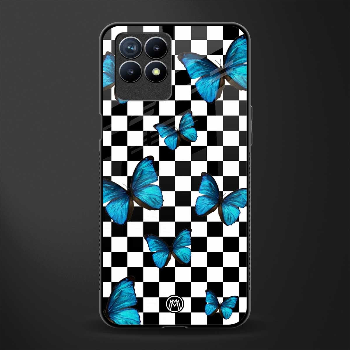 gimme butterflies glass case for realme 8i image