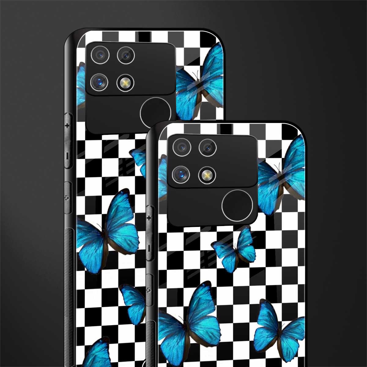 gimme butterflies back phone cover | glass case for realme narzo 50a