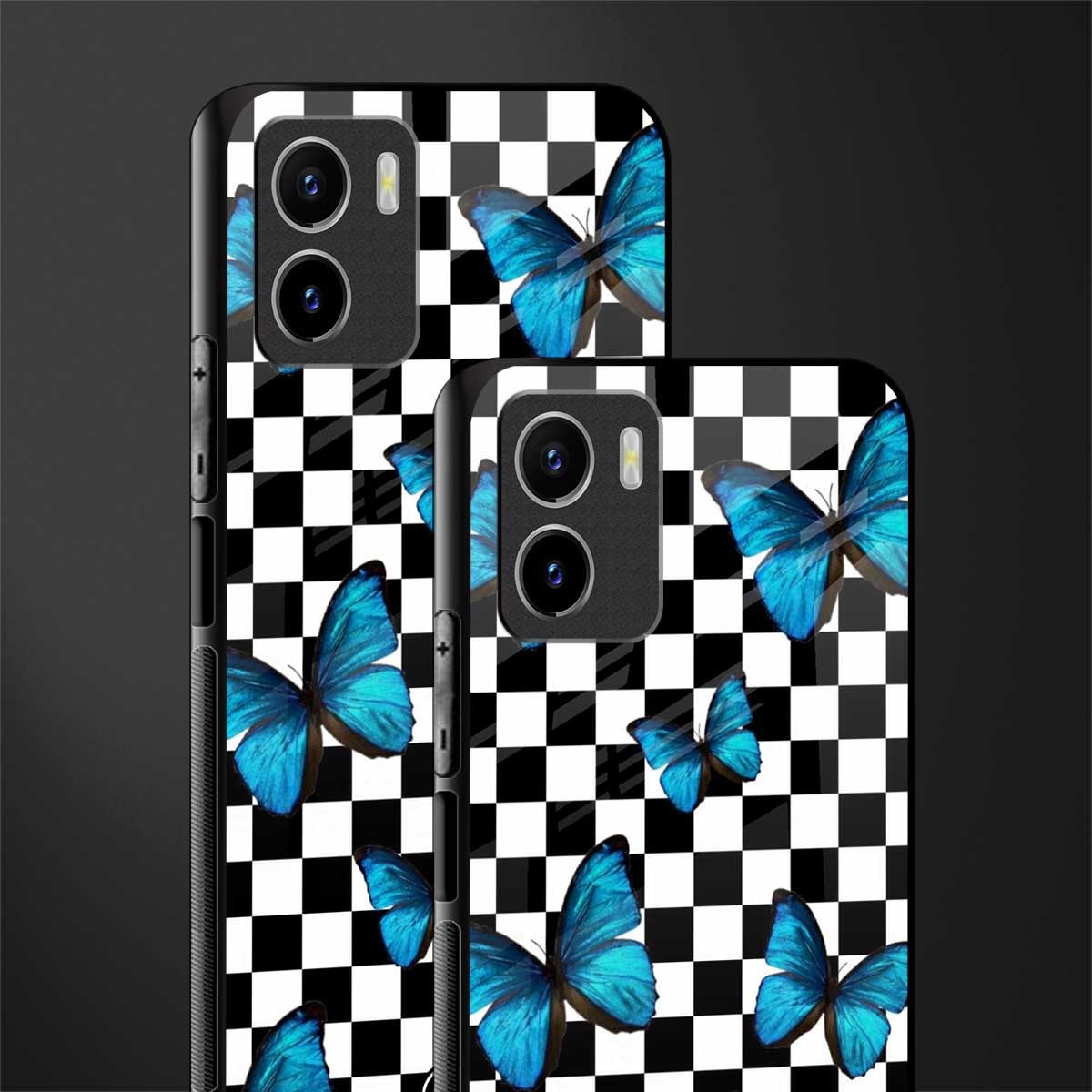 gimme butterflies glass case for vivo y15s image-2