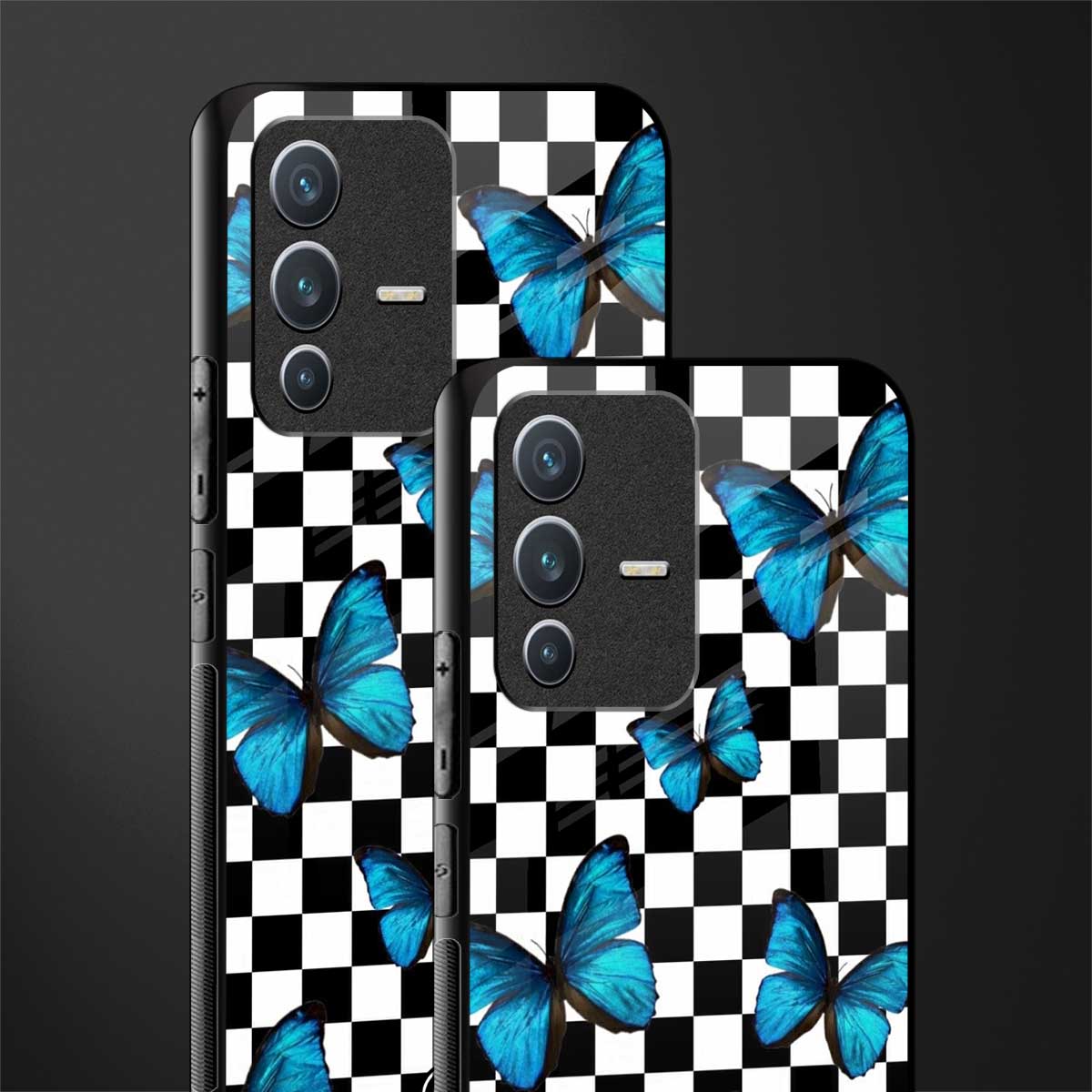 gimme butterflies glass case for vivo v23 5g image-2
