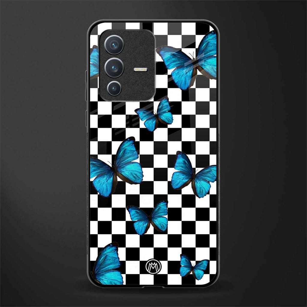gimme butterflies glass case for vivo v23 5g image
