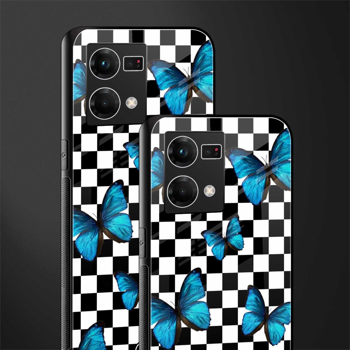 gimme butterflies back phone cover | glass case for oppo f21 pro 4g