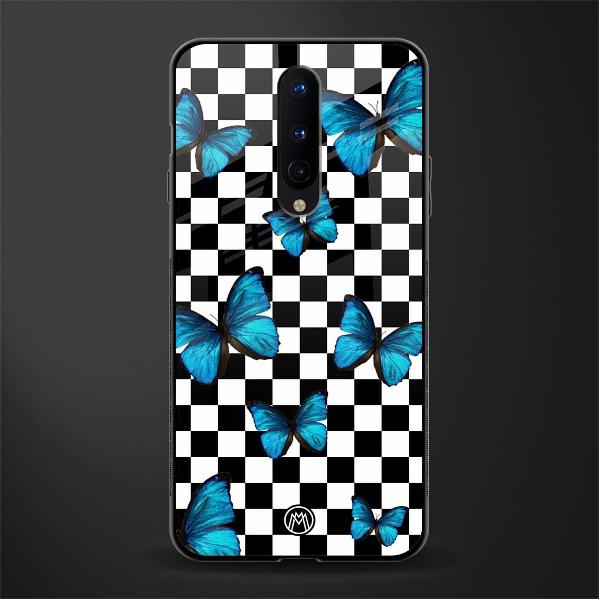 gimme butterflies glass case for oneplus 8 image