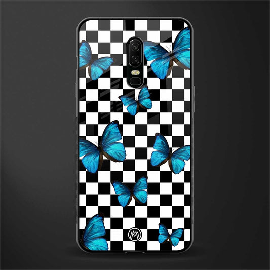 gimme butterflies glass case for oneplus 6 image