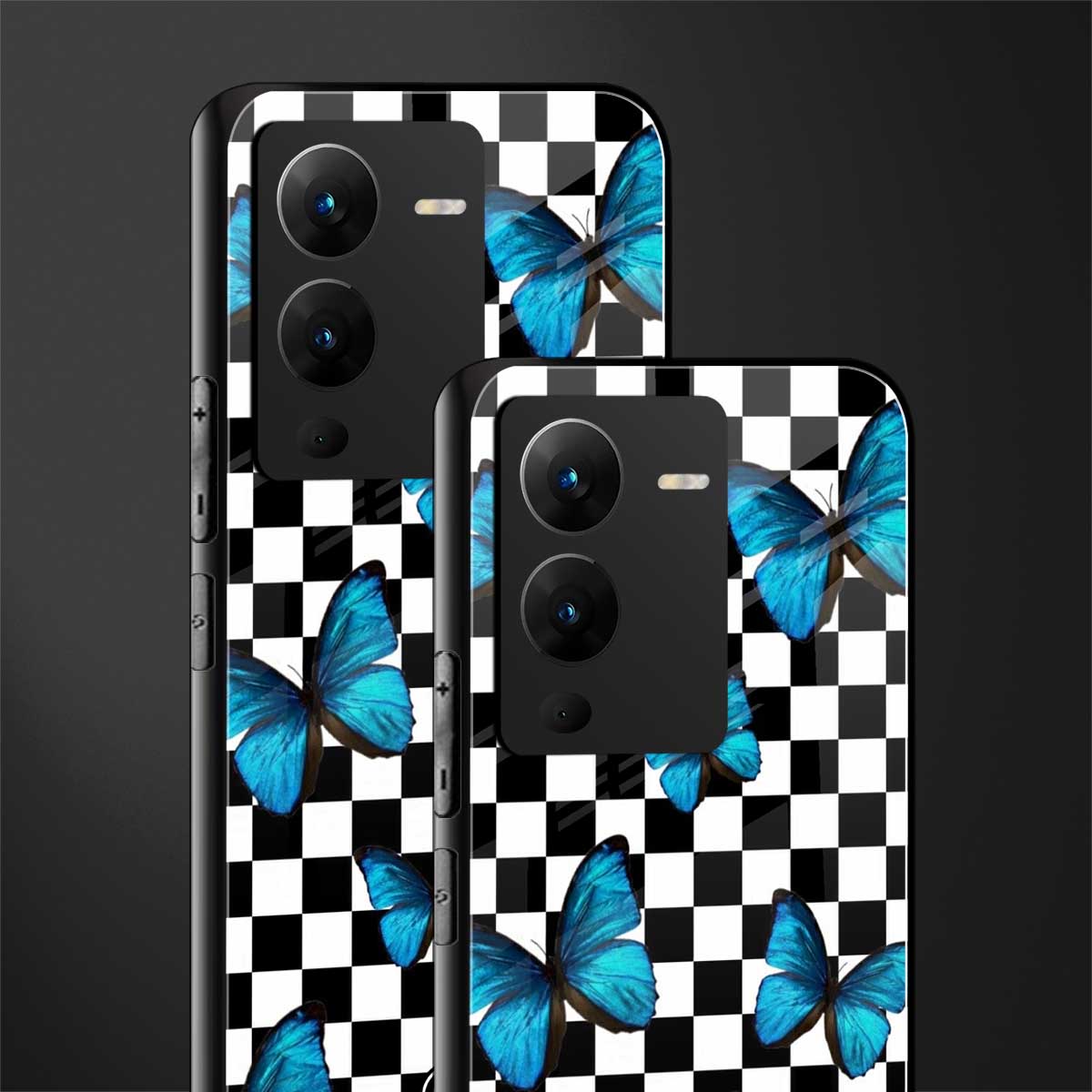 gimme butterflies back phone cover | glass case for vivo v25 pro 5g