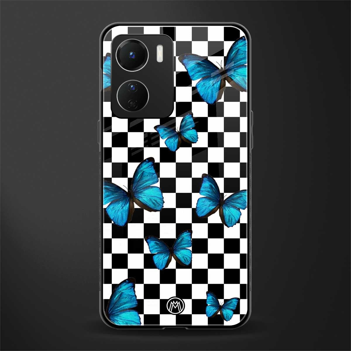 gimme butterflies back phone cover | glass case for vivo y16