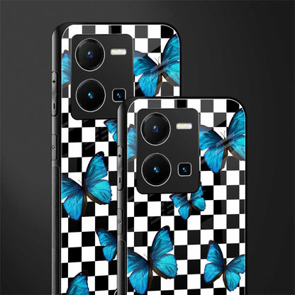 gimme butterflies back phone cover | glass case for vivo y35 4g