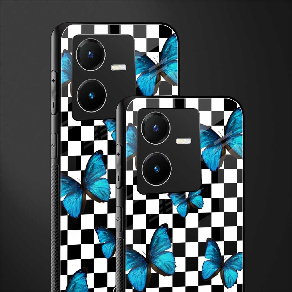gimme butterflies back phone cover | glass case for vivo y22
