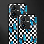 gimme butterflies back phone cover | glass case for vivo y22