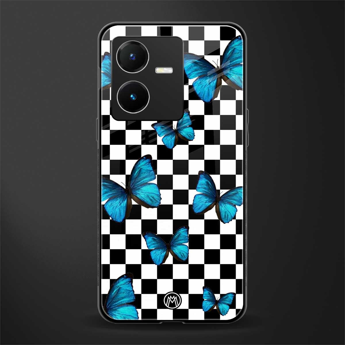 gimme butterflies back phone cover | glass case for vivo y22