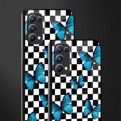 gimme butterflies back phone cover | glass case for oppo reno 5