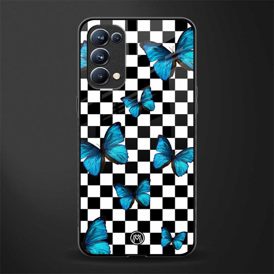 gimme butterflies back phone cover | glass case for oppo reno 5