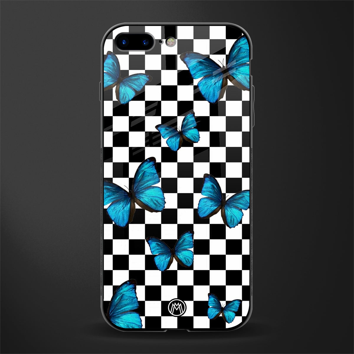 gimme butterflies glass case for iphone 8 plus image