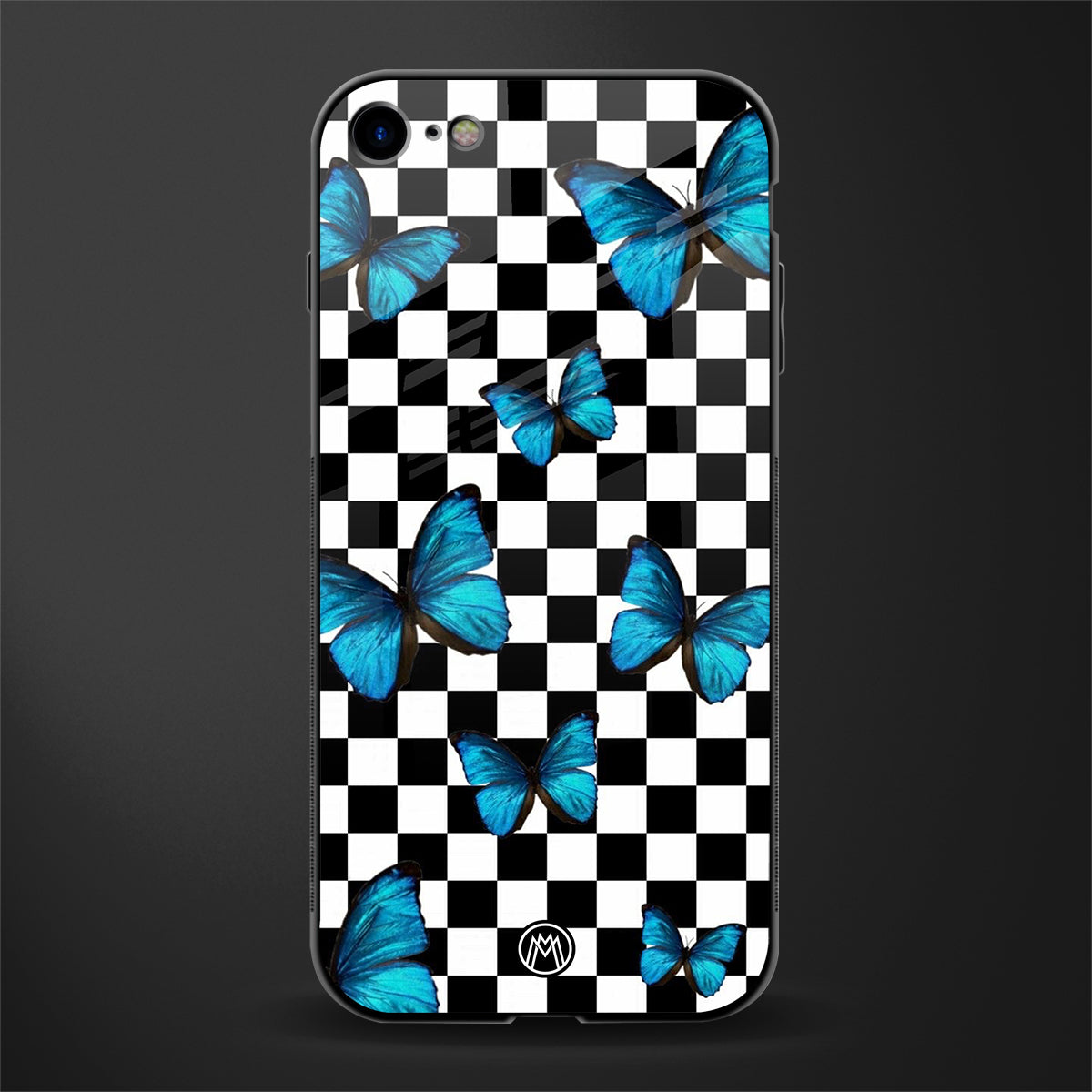 gimme butterflies glass case for iphone se 2020 image