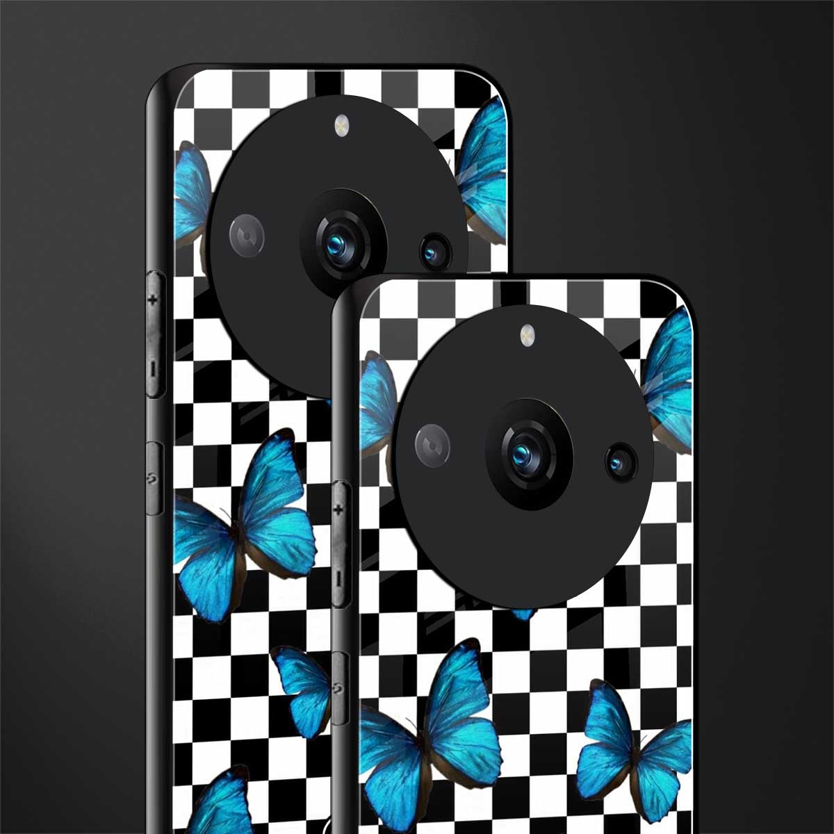 gimme butterflies back phone cover | glass case for realme 11 pro 5g