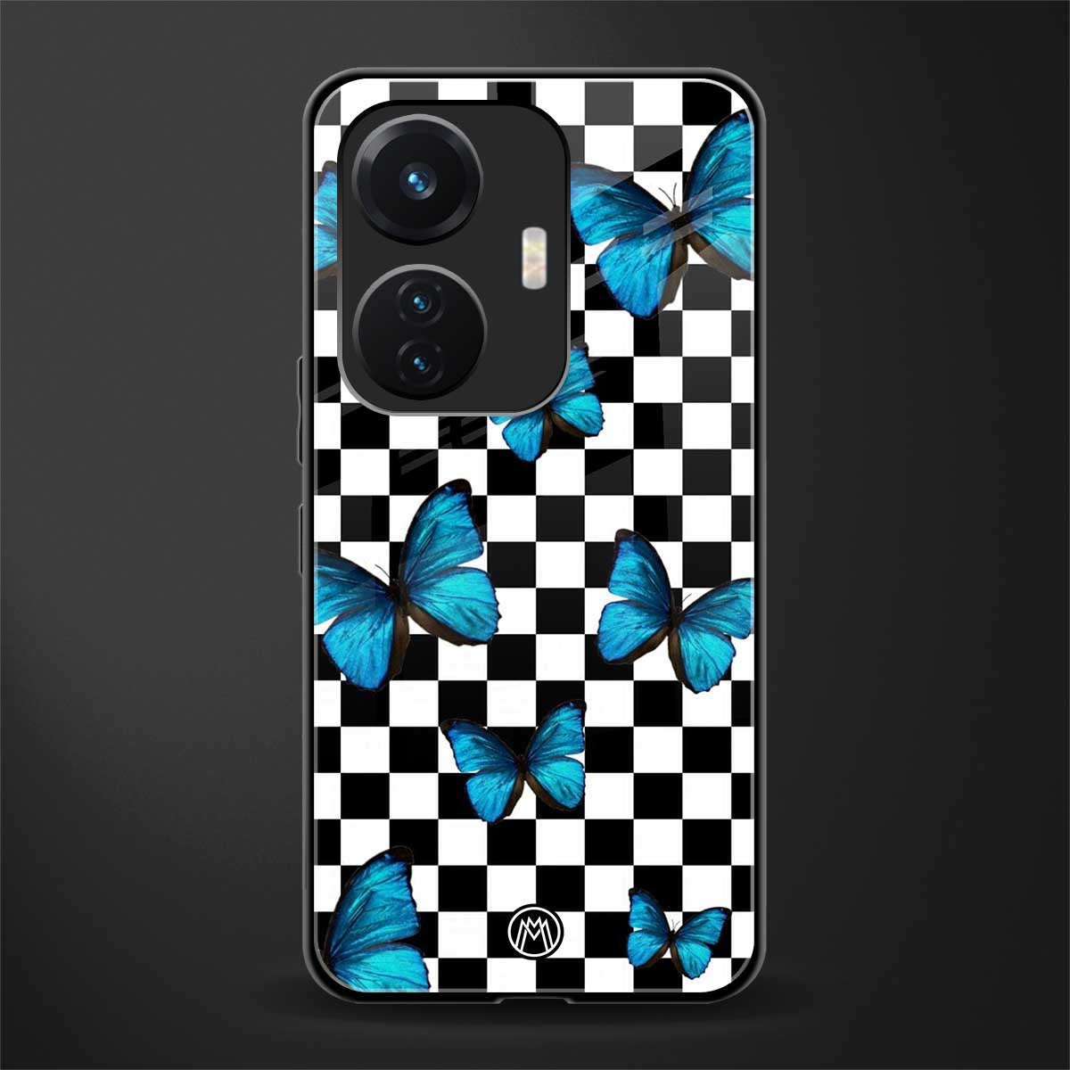 gimme butterflies back phone cover | glass case for vivo t1 44w 4g