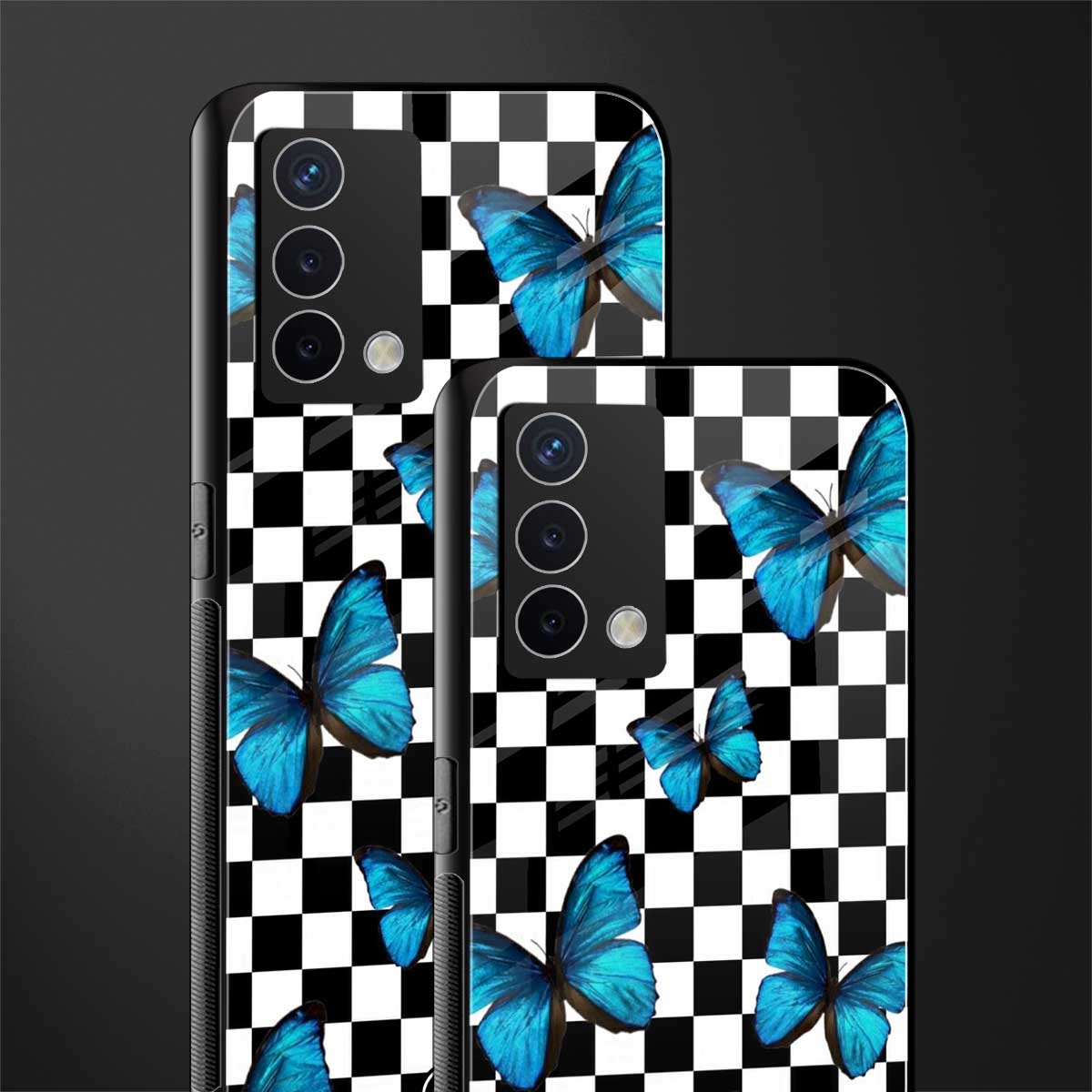 gimme butterflies back phone cover | glass case for oppo a74 4g