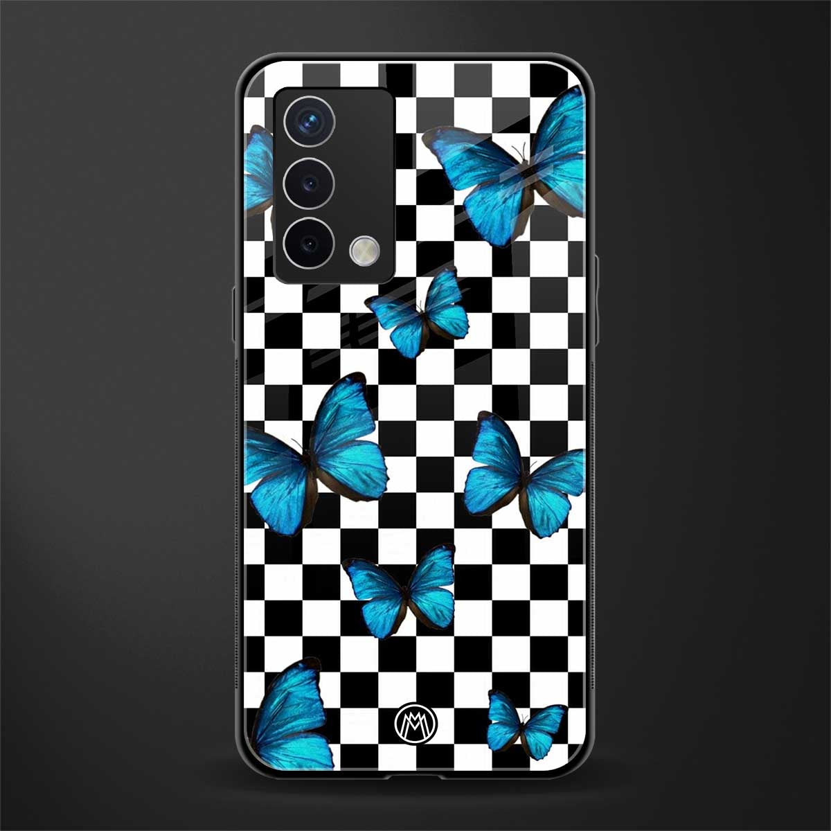 gimme butterflies back phone cover | glass case for oppo a74 4g