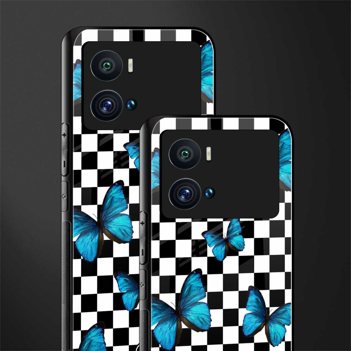 gimme butterflies back phone cover | glass case for iQOO 9 Pro