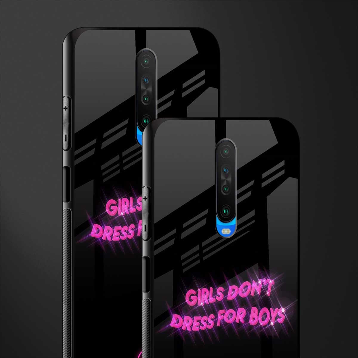 girls don't dress for boys glass case for poco x2 image-2