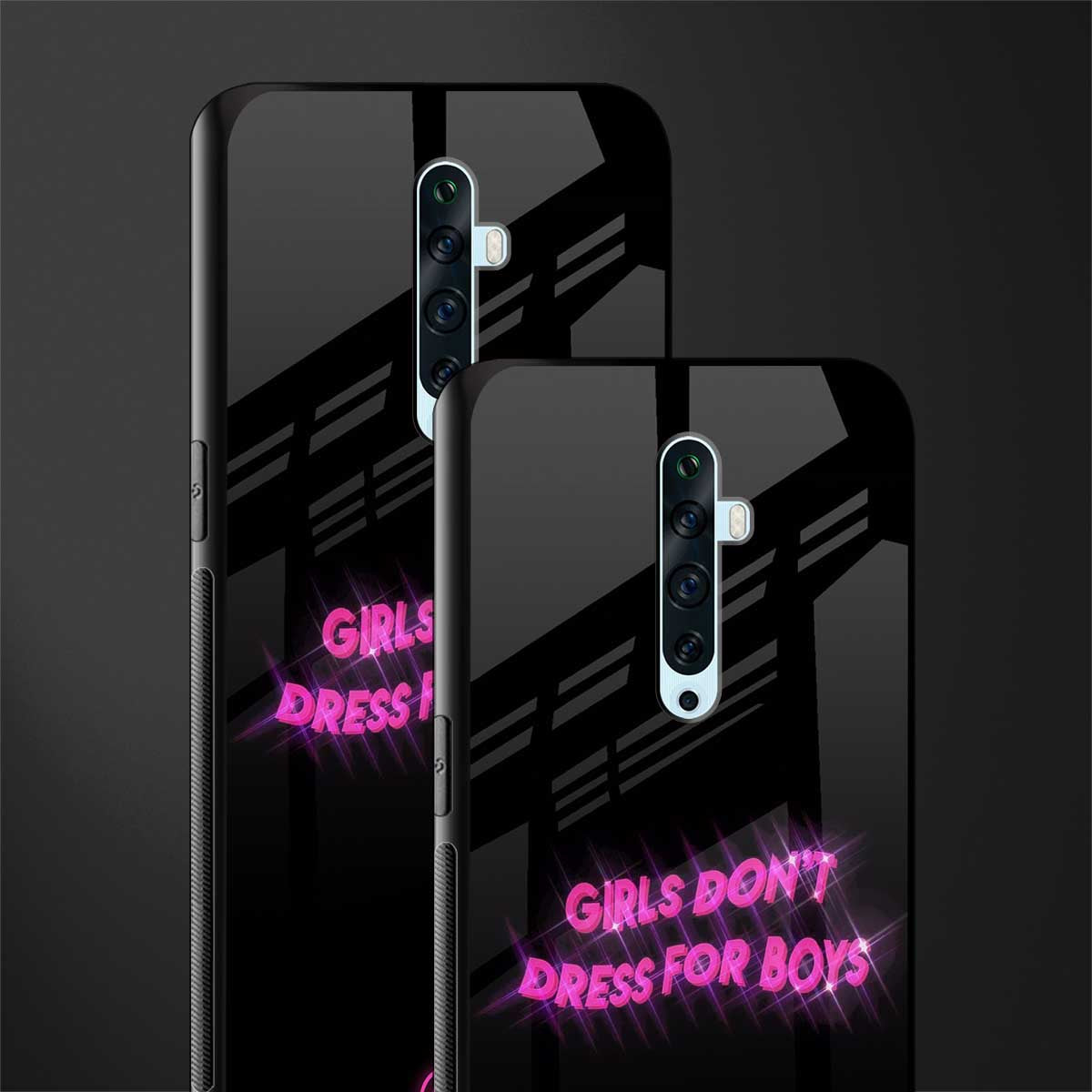 girls don't dress for boys glass case for oppo reno 2z image-2