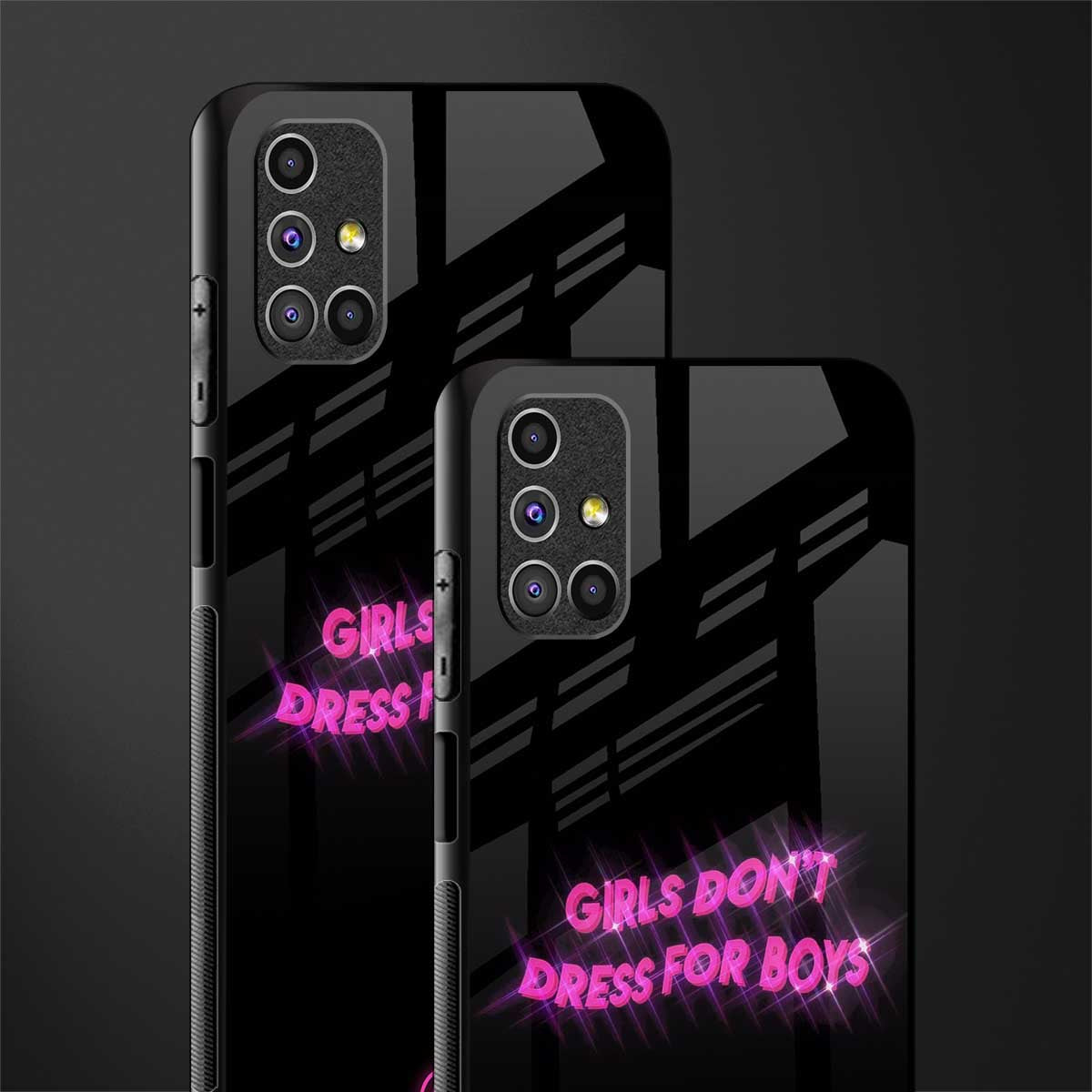 girls don't dress for boys glass case for samsung galaxy m51 image-2
