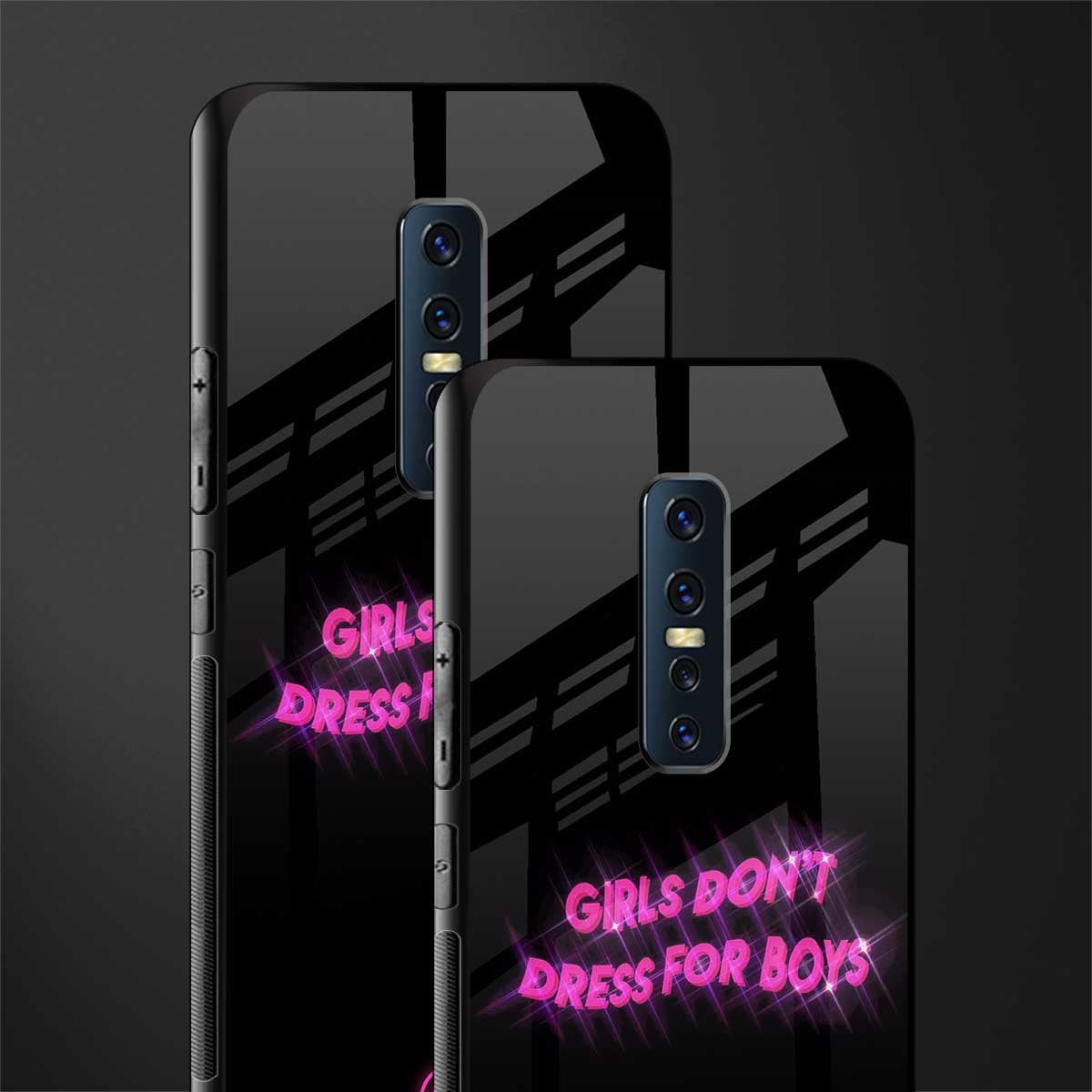 girls don't dress for boys glass case for vivo v17 pro image-2