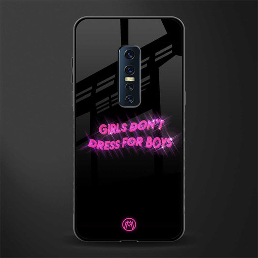 girls don't dress for boys glass case for vivo v17 pro image