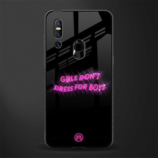 girls don't dress for boys glass case for vivo v15 image