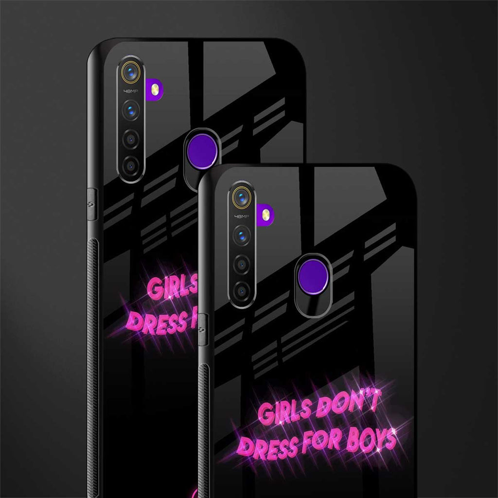 girls don't dress for boys glass case for realme 5 pro image-2