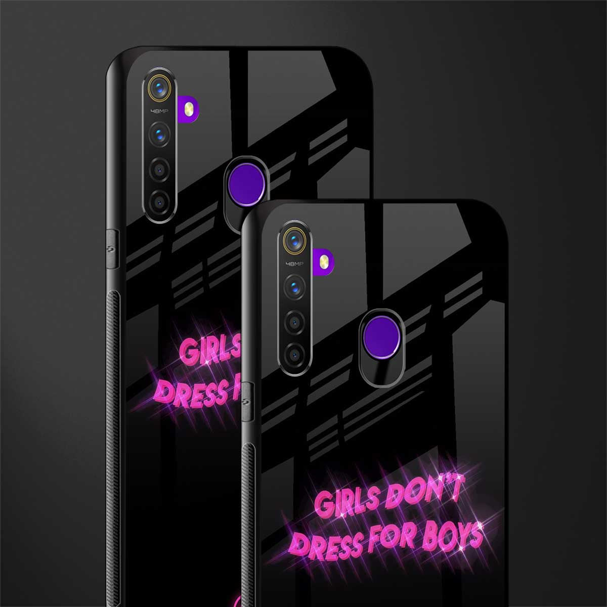 girls don't dress for boys glass case for realme 5s image-2