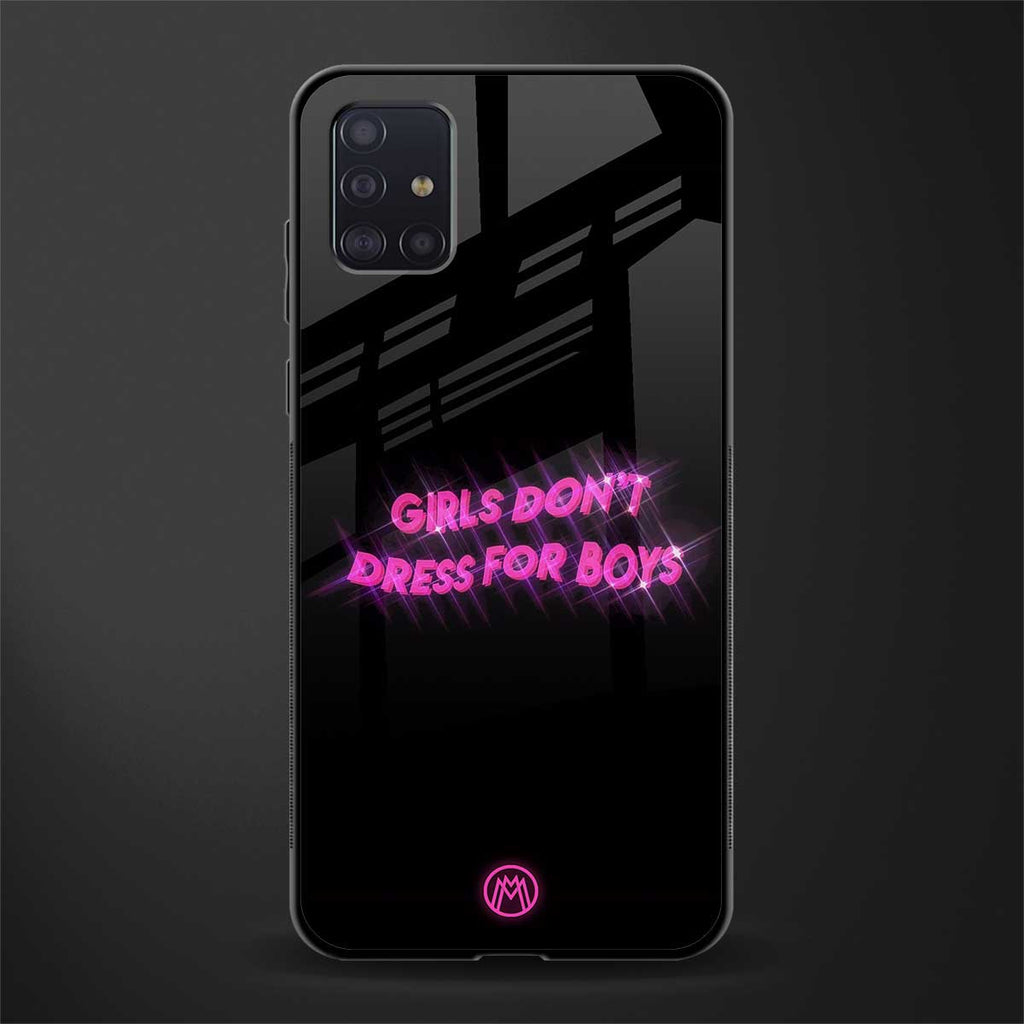 girls don't dress for boys glass case for samsung galaxy a71 image