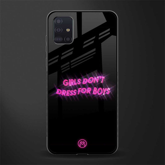 girls don't dress for boys glass case for samsung galaxy a71 image