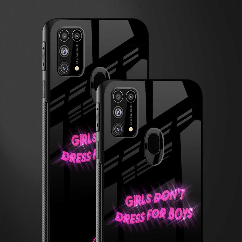 girls don't dress for boys glass case for samsung galaxy m31 prime edition image-2
