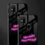 girls don't dress for boys glass case for samsung galaxy f41 image-2
