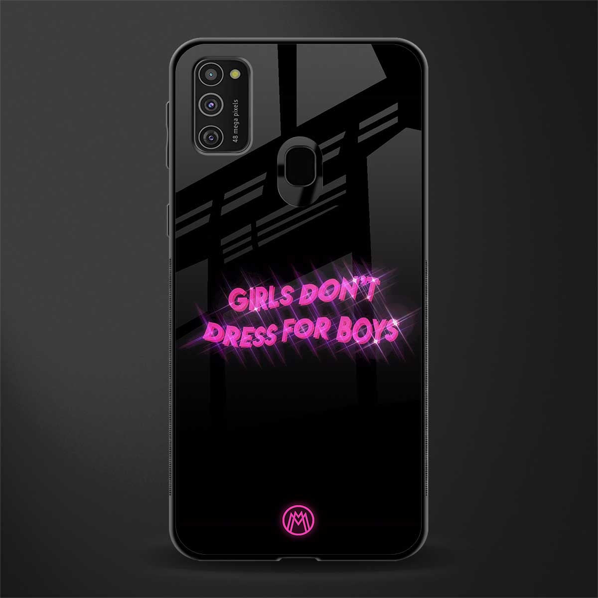 girls don't dress for boys glass case for samsung galaxy m30s image