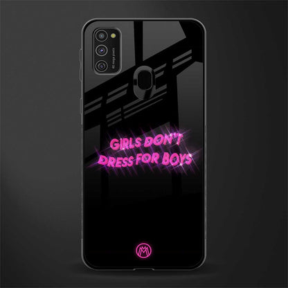 girls don't dress for boys glass case for samsung galaxy m30s image
