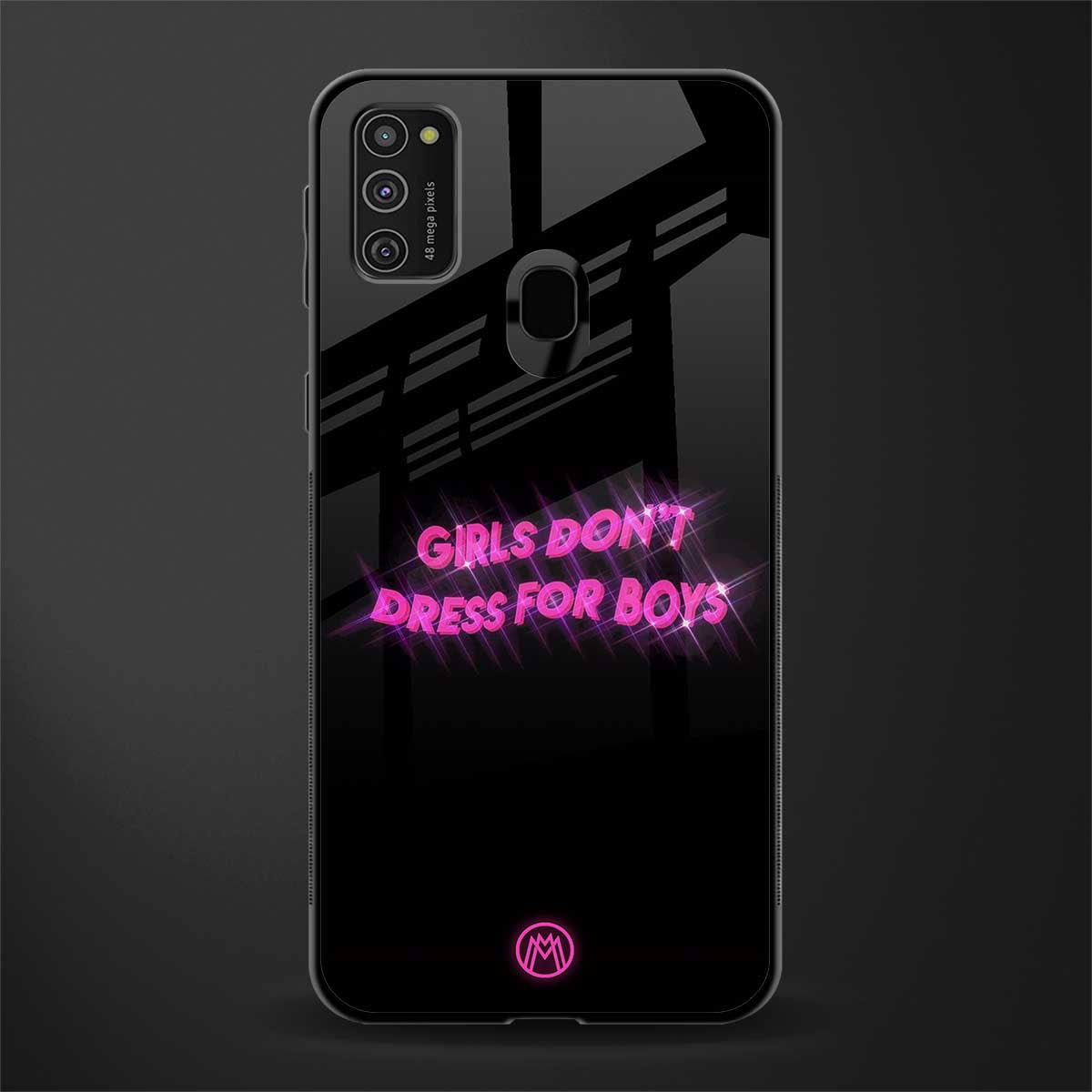girls don't dress for boys glass case for samsung galaxy m21 image