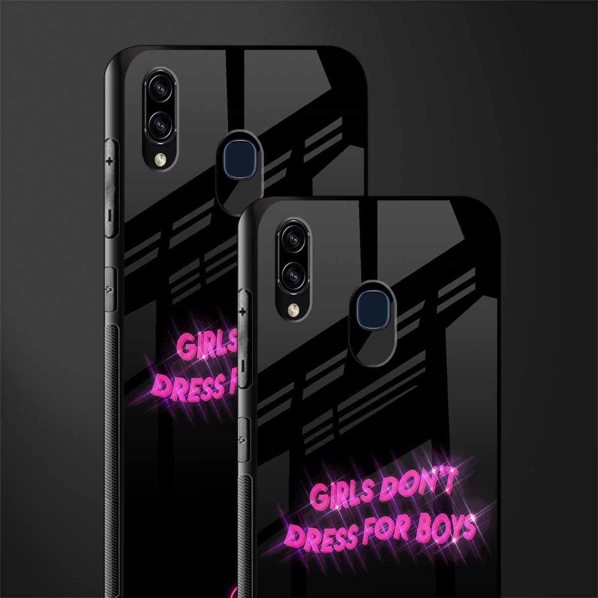 girls don't dress for boys glass case for samsung galaxy a20 image-2