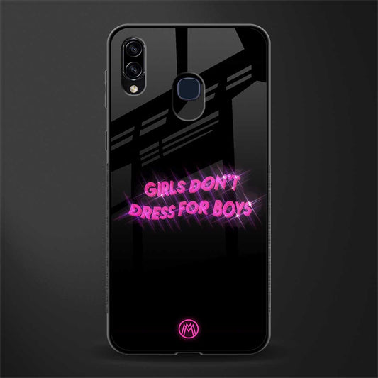 girls don't dress for boys glass case for samsung galaxy a20 image