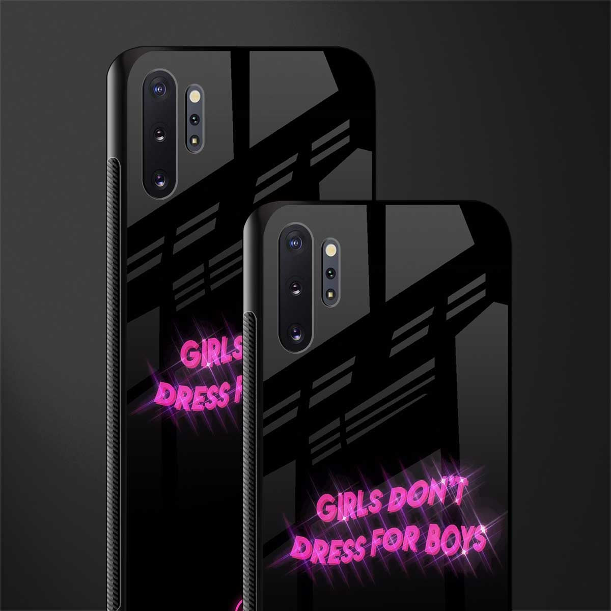 girls don't dress for boys glass case for samsung galaxy note 10 plus image-2