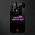 girls don't dress for boys glass case for redmi note 8 image