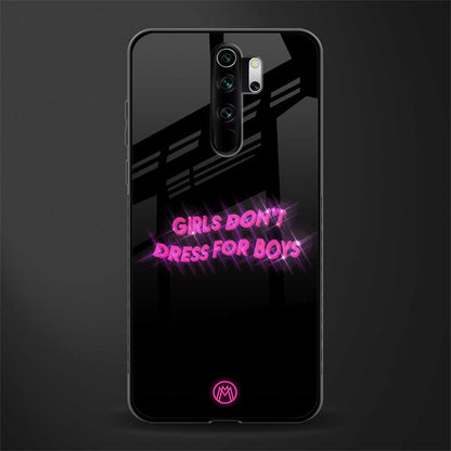 girls don't dress for boys glass case for redmi note 8 pro image