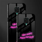 girls don't dress for boys glass case for redmi note 9 pro image-2