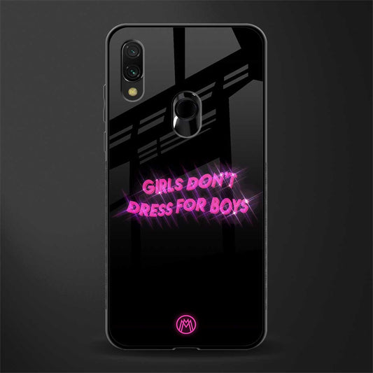 girls don't dress for boys glass case for redmi y3 image